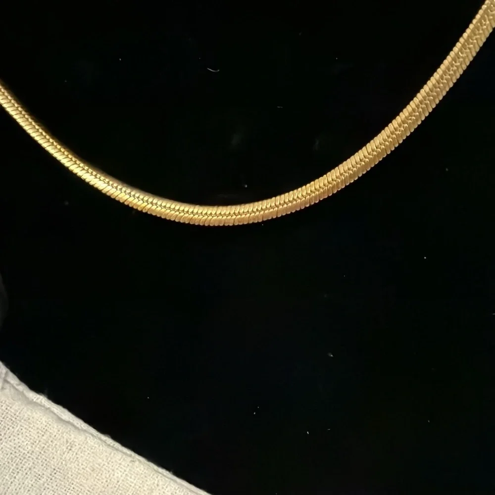 Madewell gold plated brass Herringbone necklace NEW - Picture 6 of 8